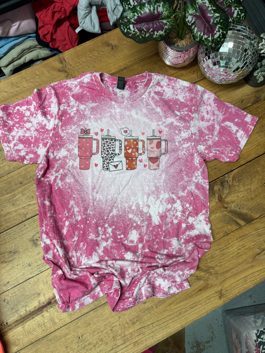 Size medium heliconia acid with spot valentines tumblers tee