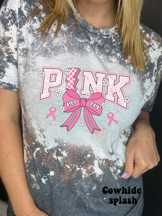 PINK football bow