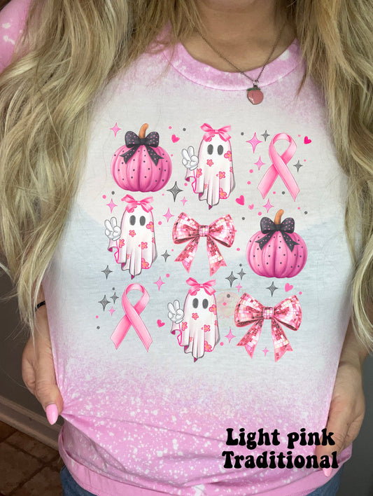 Breast cancer spooky collage