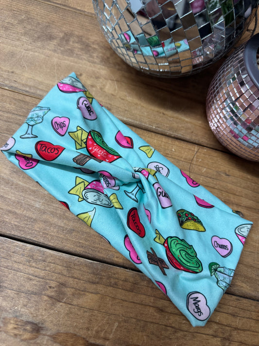 Mexican food heart headband