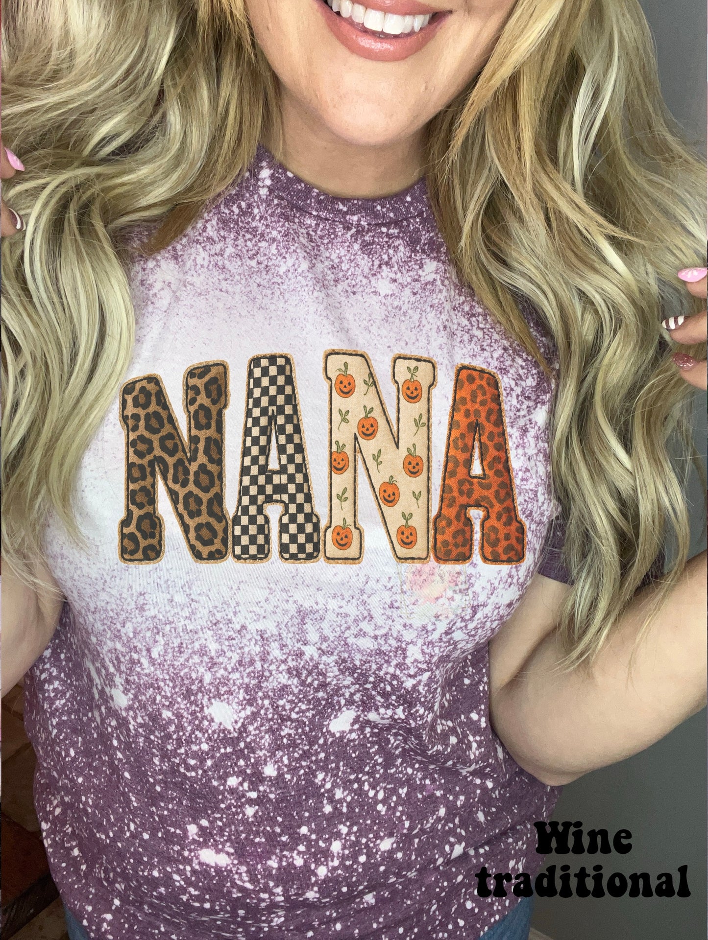 Fall faux embroidery MAMA/MIMI/NANA/GIGI