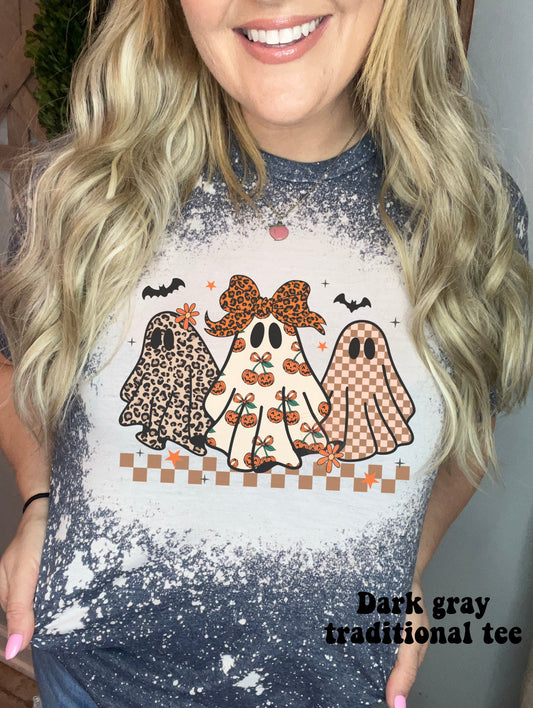 Leopard, cherry, and checker ghost trio