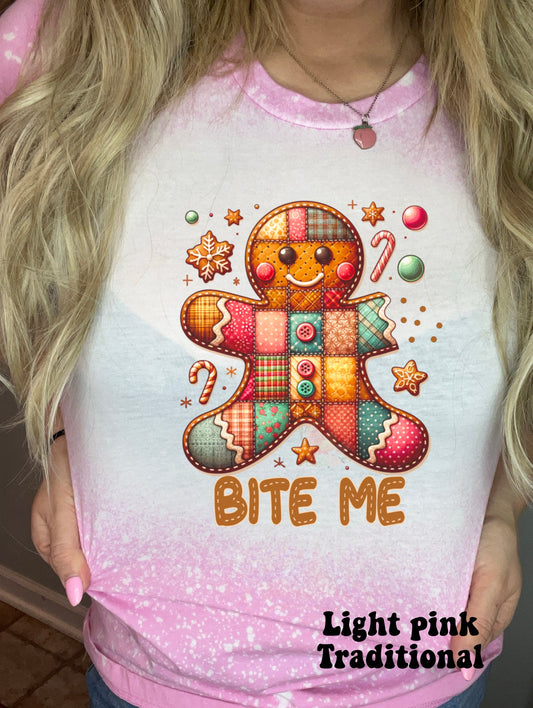 Bite me patchwork gingerbread man