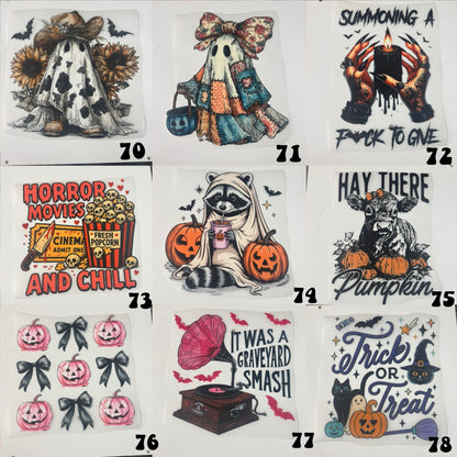 Halloween transfers (for comfort colors & dark acid tees)