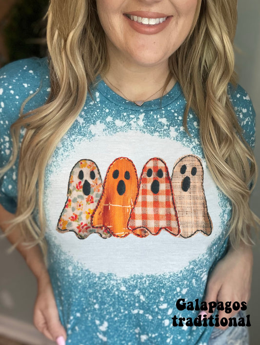 Faux embroidered ghosts
