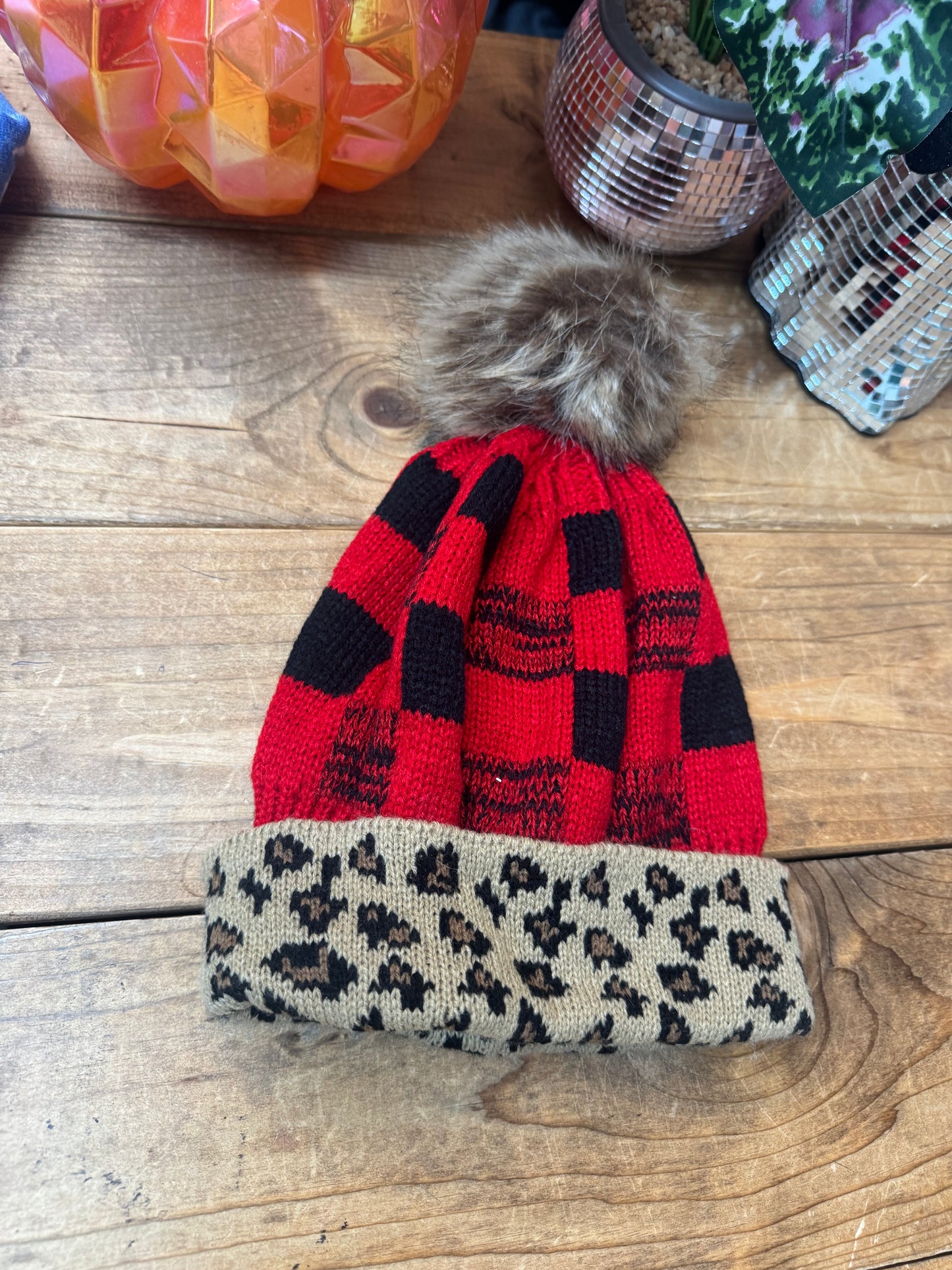 Buffalo check beanie