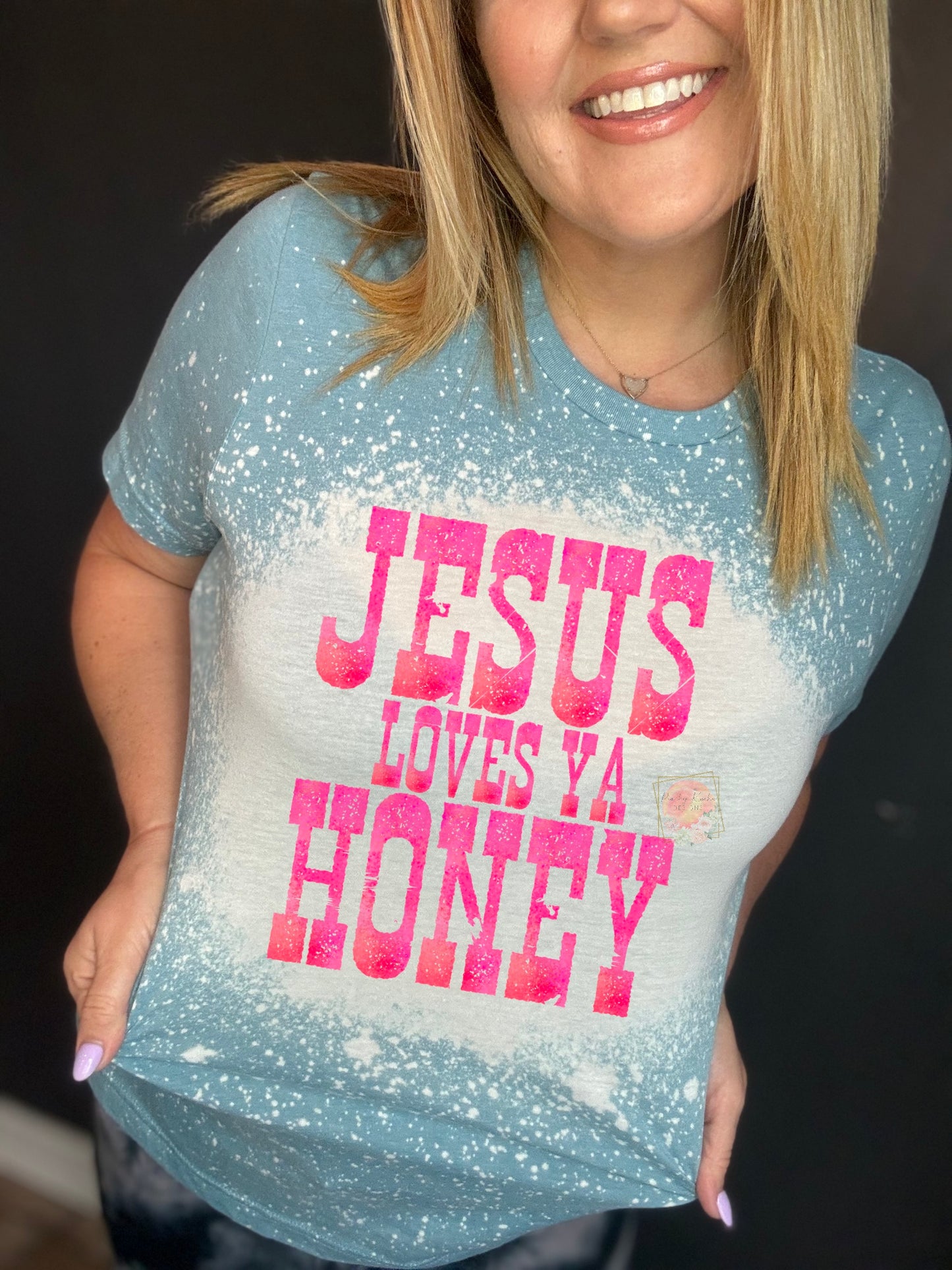 Pink Jesus Loves Ya Honey