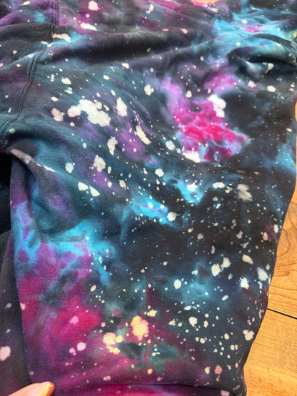 Size 3XL galaxy dyes comfort colors midweight pocketless hooded sweatshirt