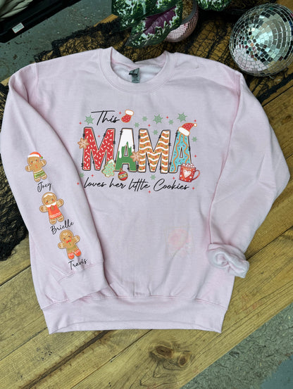 Custom Christmas “loves her little cookies” tops