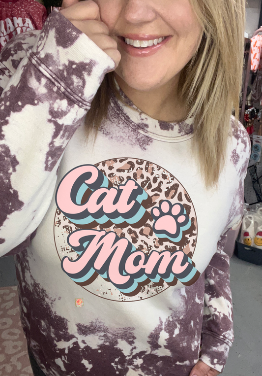 Cat mom leopard circle