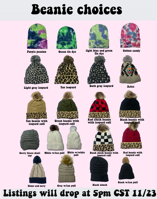 BUILD A BEANIE BLACK FRIDAY DEAL **pick your beanie here**