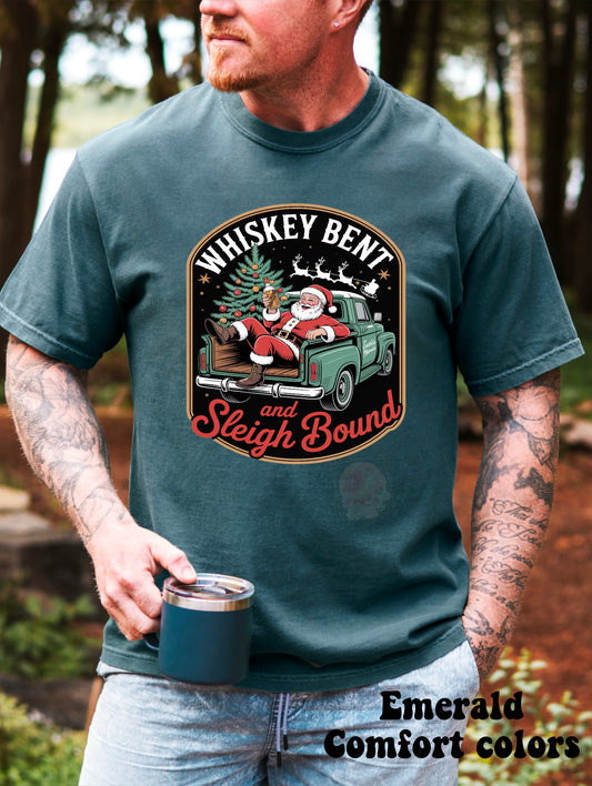 Whiskey bent and sleigh bound