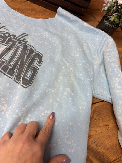 Size MEDIUM imperfect literally freezing sweater (cut off the shoulder)