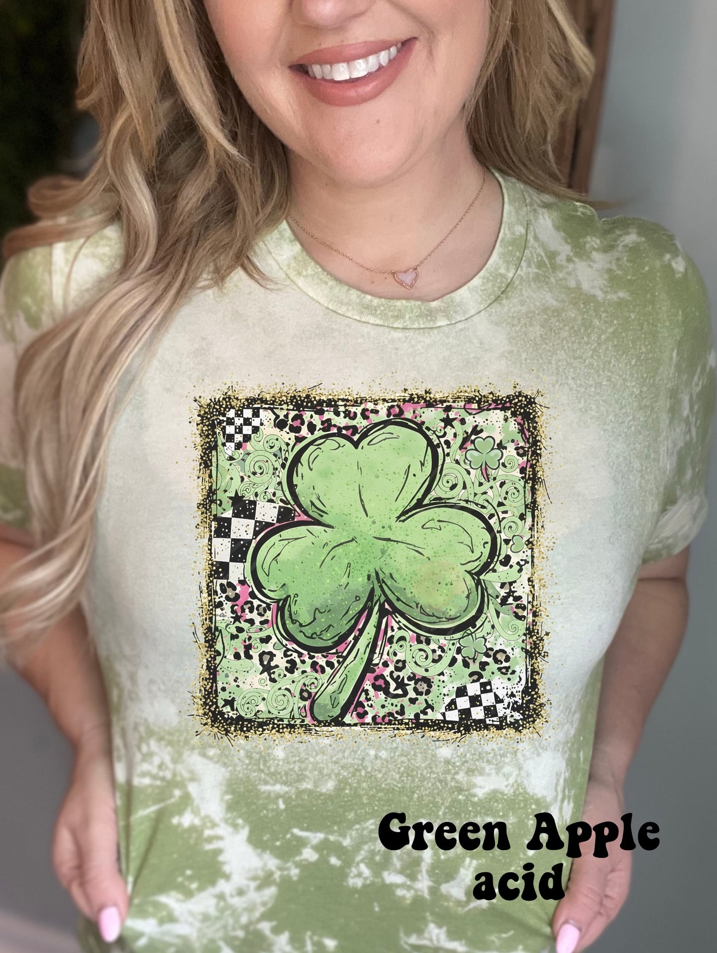 Brush Stroke Checker and Leopard Shamrock