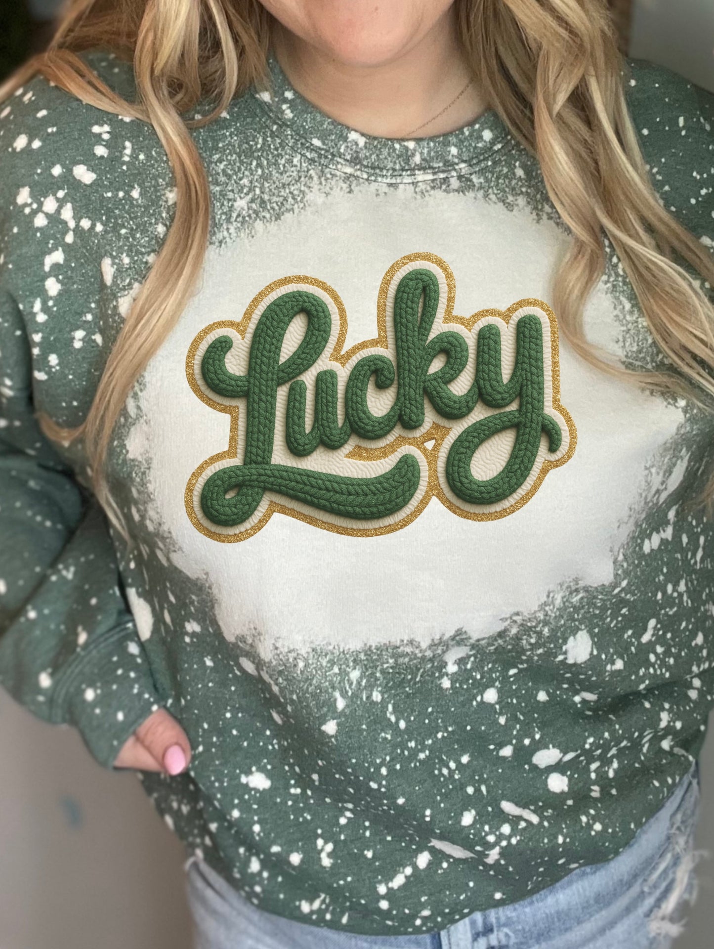 Faux Stitched Lucky