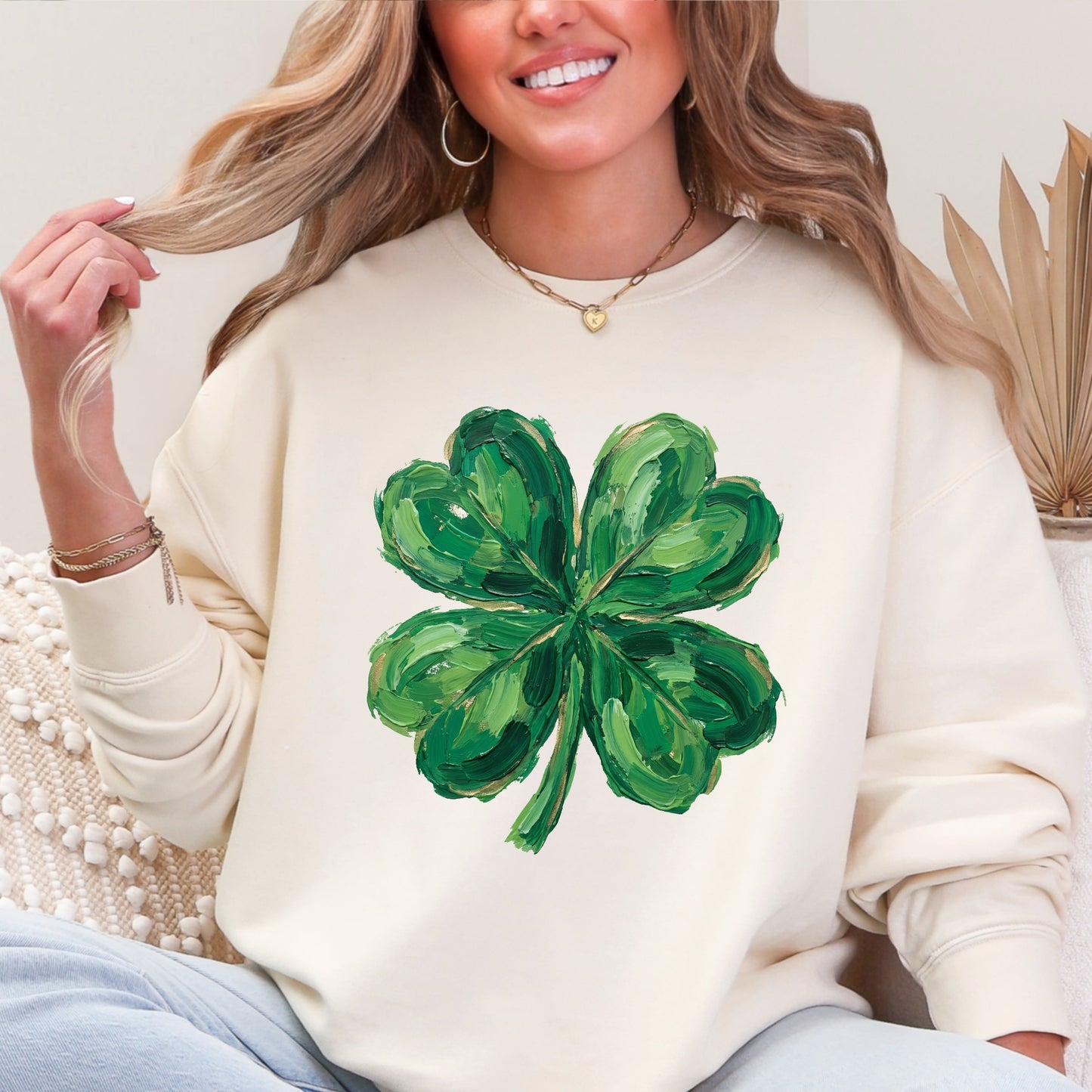 Brush Stroke 4 Leaf Clover