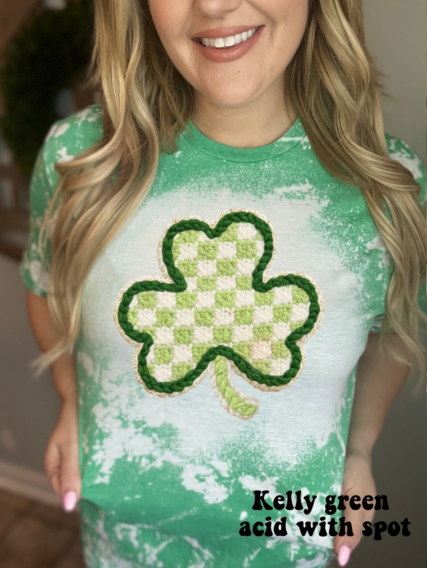 Faux Stitch Checker Shamrock