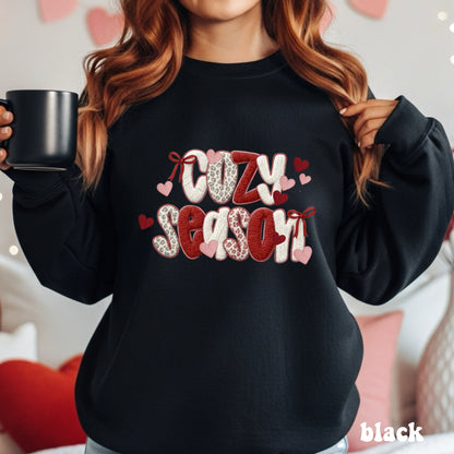 Faux Embroidered Cozy Season - Valentines
