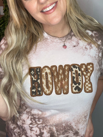 Faux Stitched  Howdy