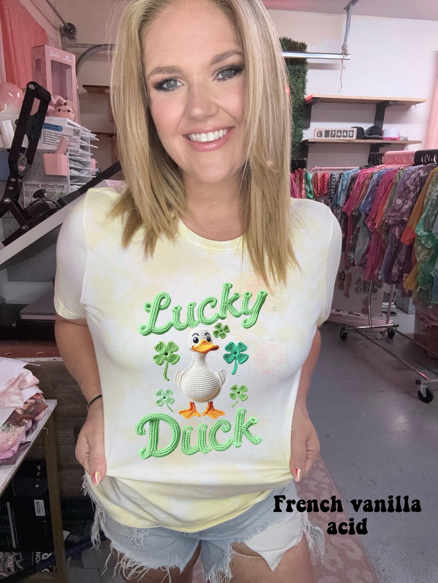 Faux Stitched Lucky Duck