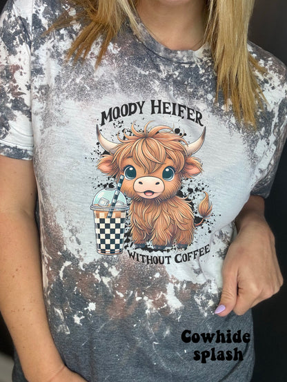 Moody heifer without coffee