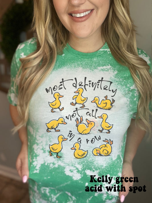 Most definitely not all in a row