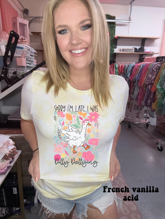 Sorry I’m late, I was dilly dallying