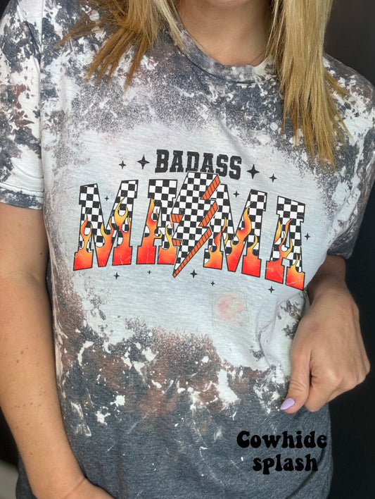 Badass mama with checker & flames