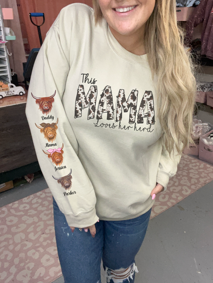 Custom family “herd” sweatshirts