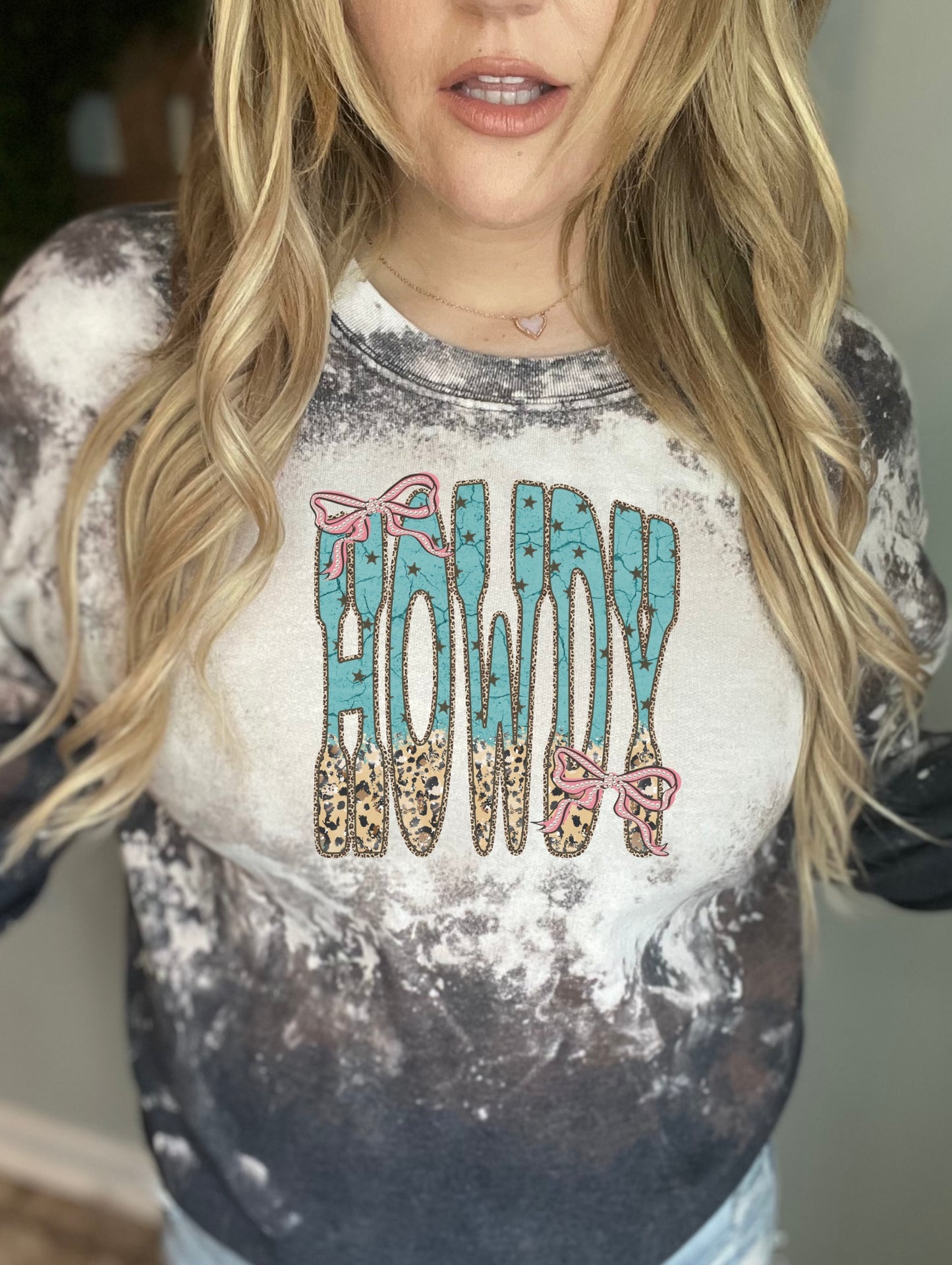 Turquoise and Leopard Howdy