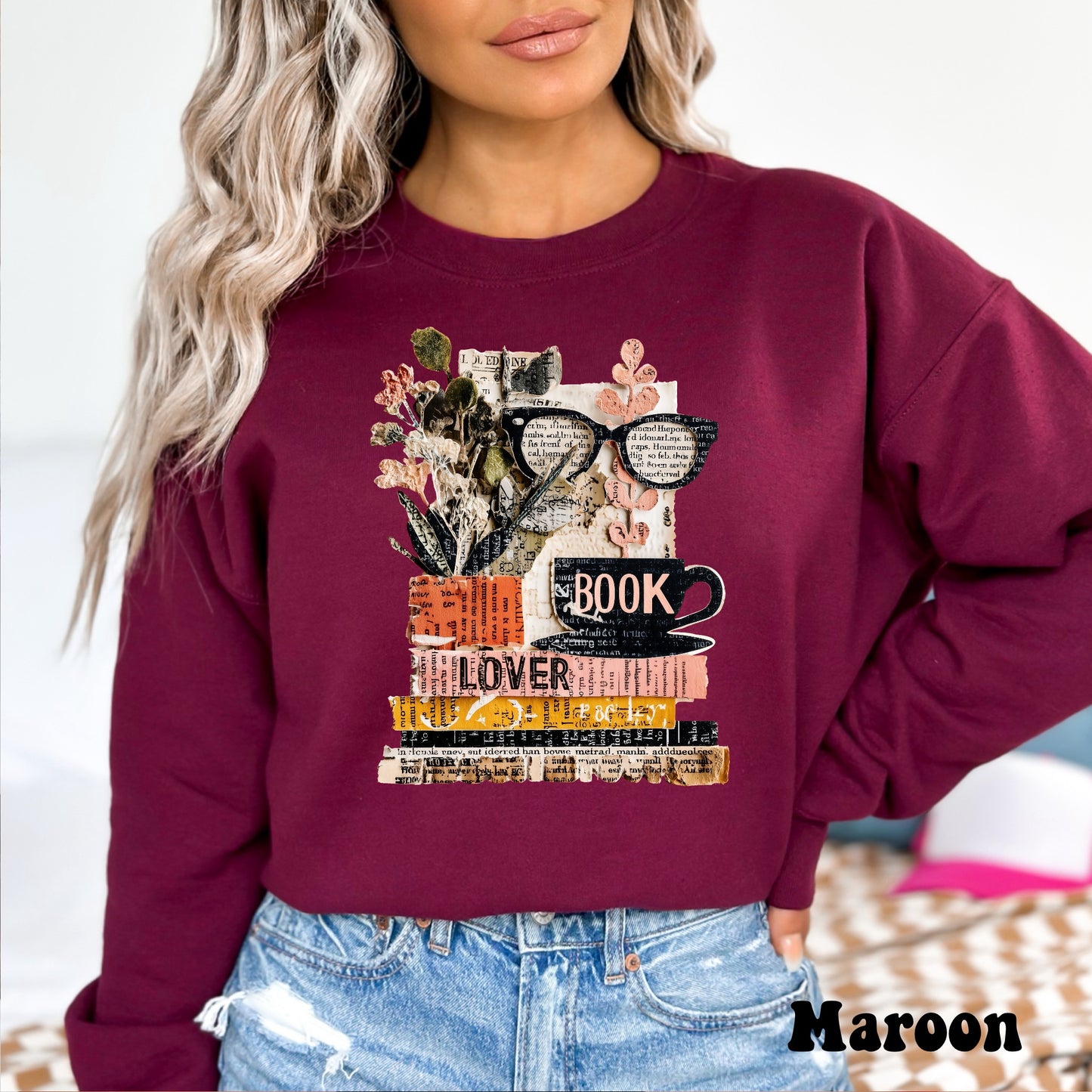 Faux Paper And Felt Book Lover