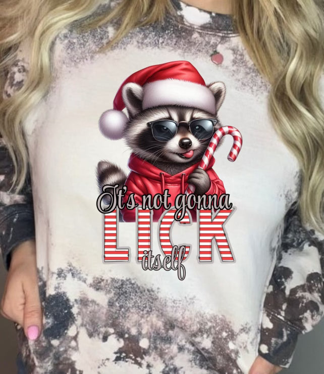 It’s Not Gonna Lick Itself Candy Cane Raccon CV