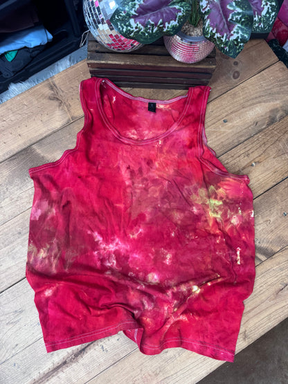 Size XL red/orange & yellow dyed tank