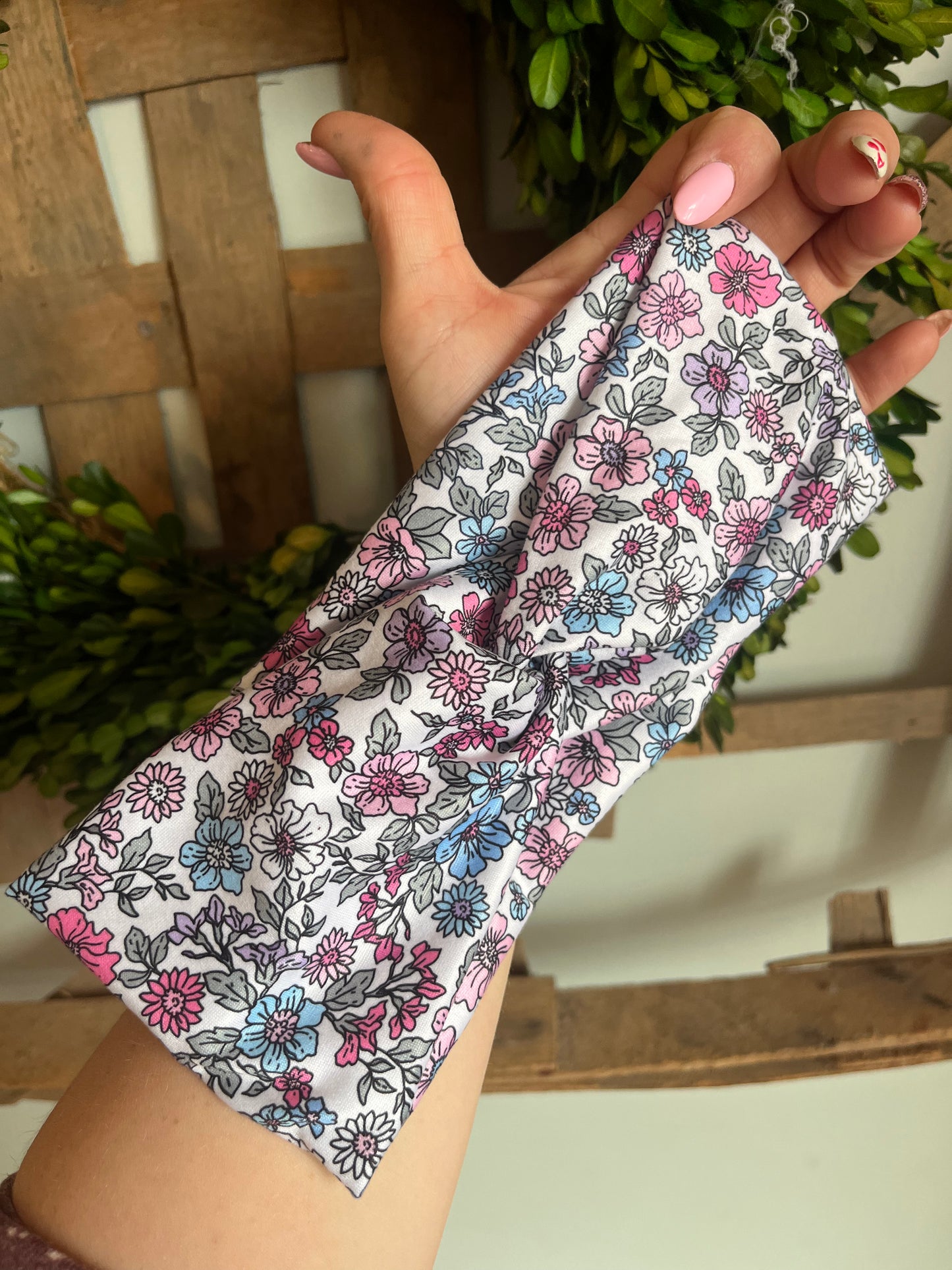 Purple floral headband