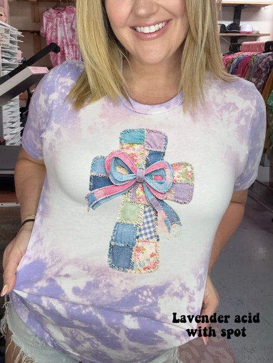 Denim patchwork cross