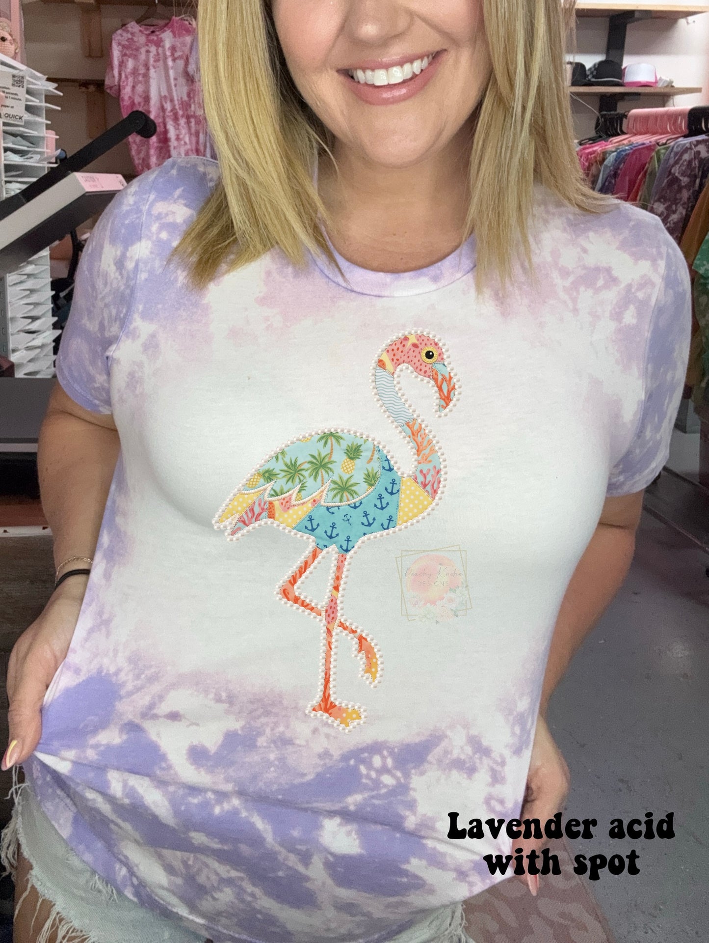 Patchwork and Pearl Flamingo