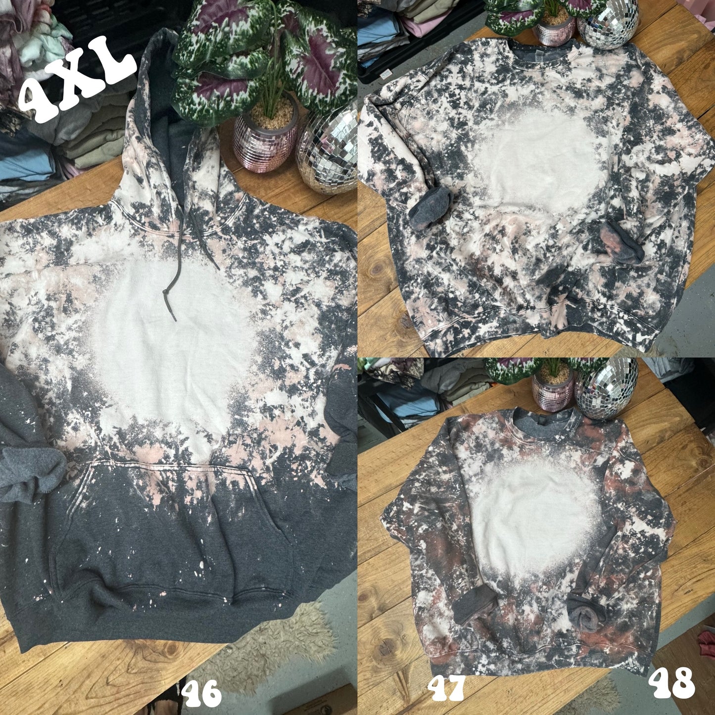 Size 4XL BLEACHED SWEATERS