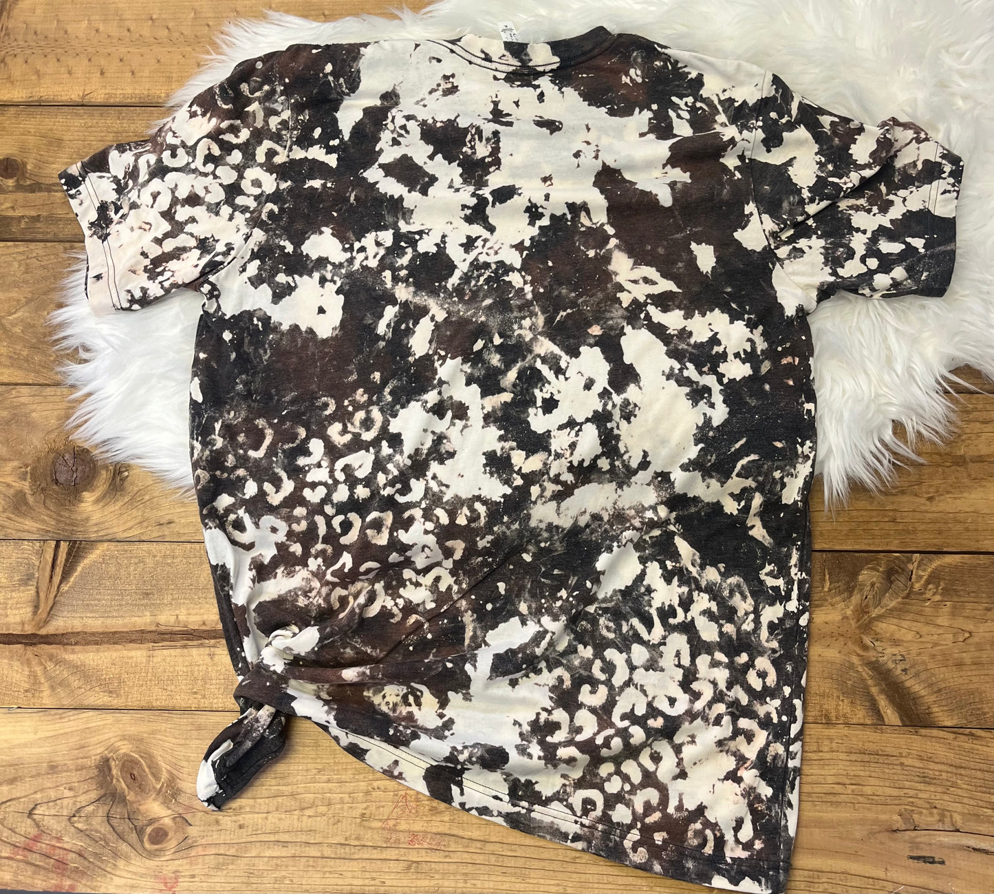 You’re my sunrise cowhide & leopard bleached tee