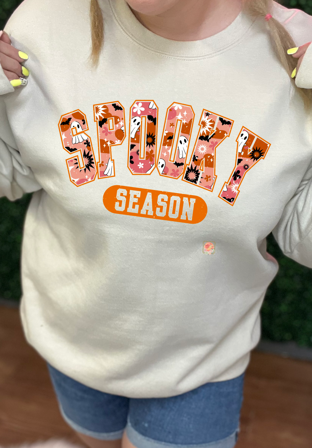 Floral varsity spooky season