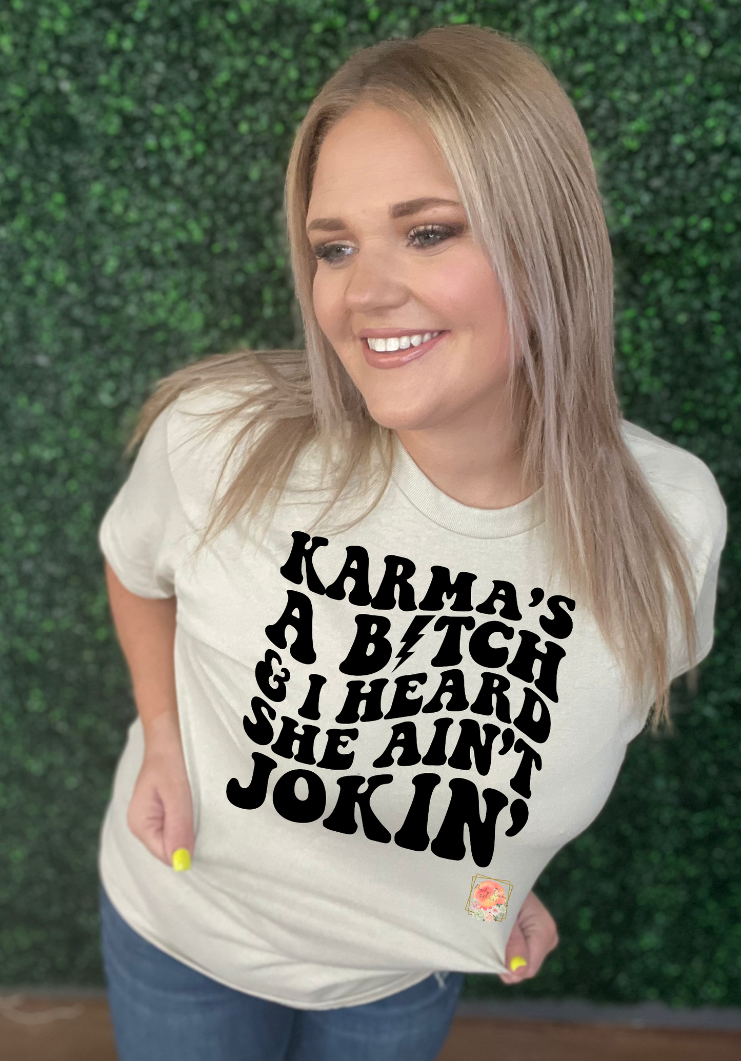 Karmas a bitch tee