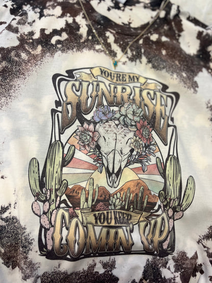 You’re my sunrise cowhide & leopard bleached tee