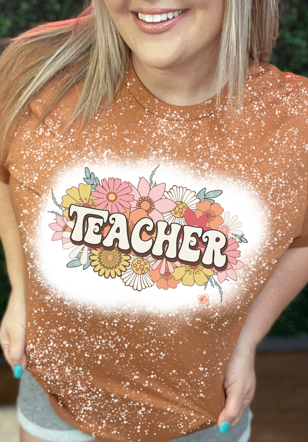Retro floral teacher