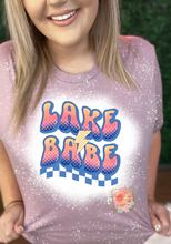 Load image into Gallery viewer, Lake babe bleached tee
