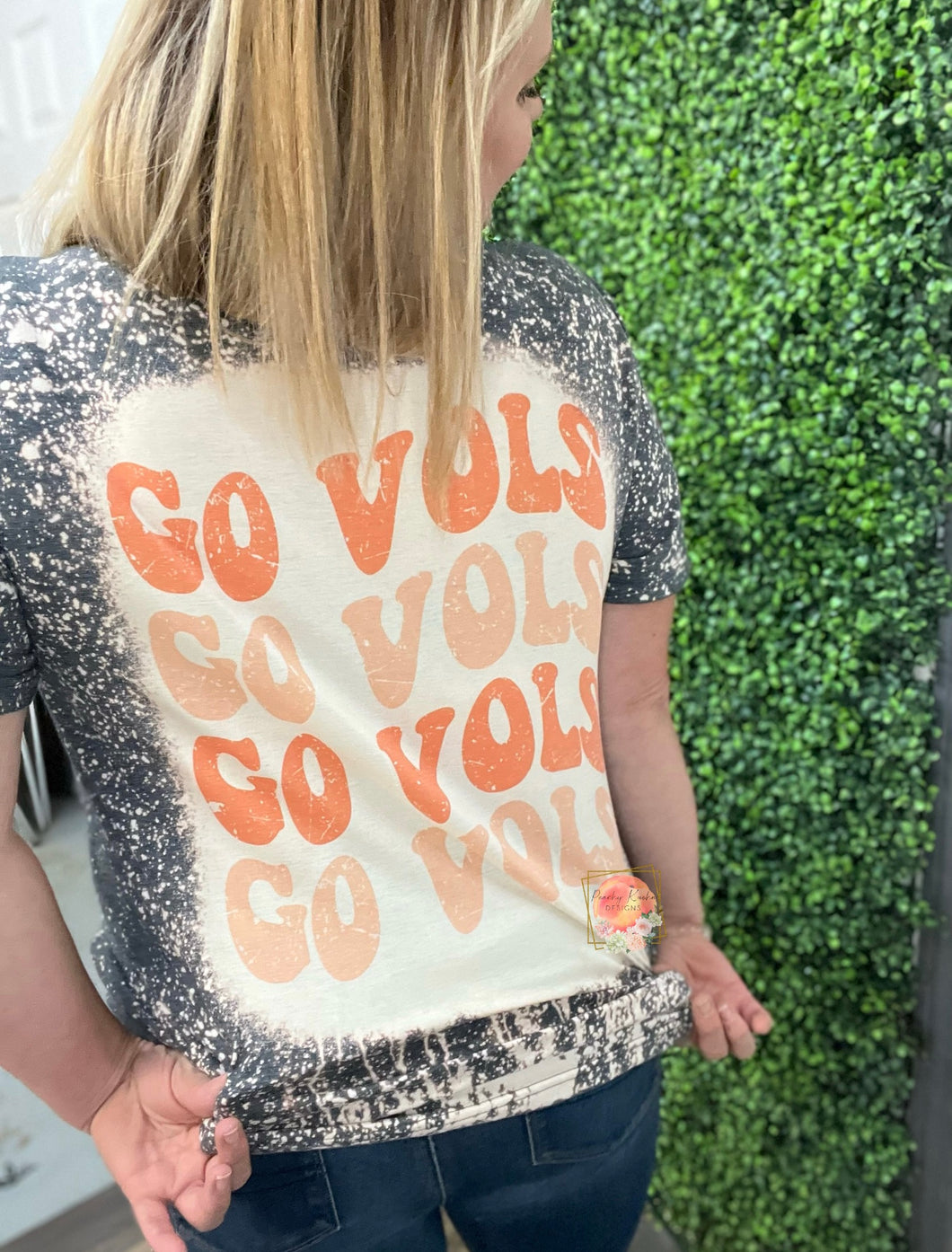 Go Vols bleached  tee