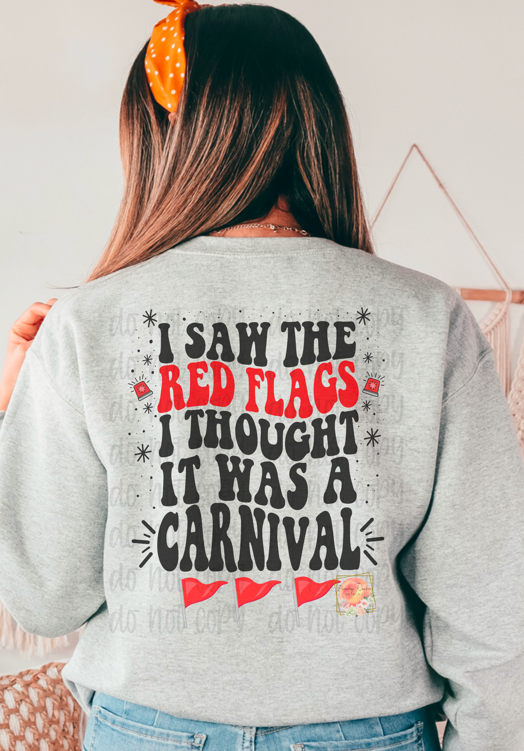 I saw the red flags, I thought it was a carnival crewneck